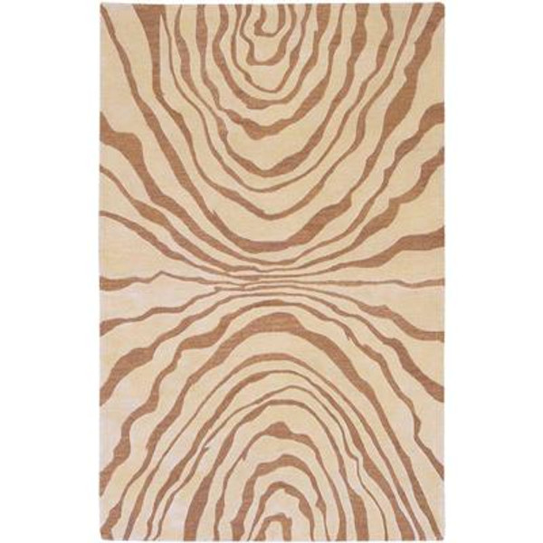 Merritt Beige New Zealand Wool 2 Feet x 3 Feet Accent Rug