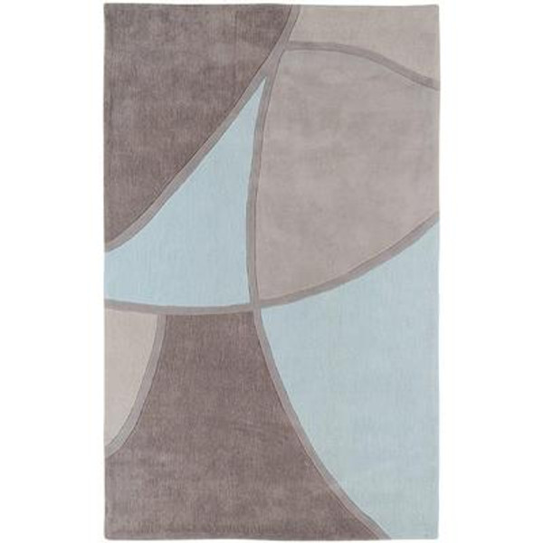 Mably Gray Polyester 5 Ft. x 8 Ft. Area Rug