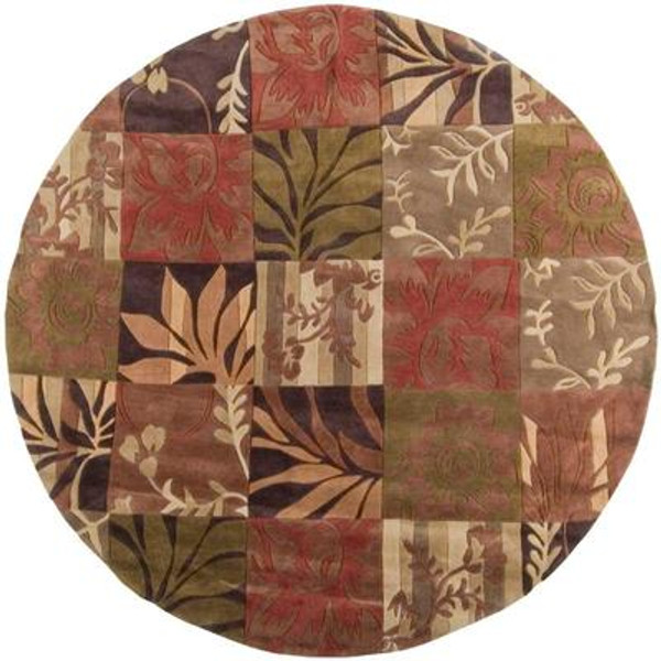 Habas Avocado Polyester Round  - 8 Ft. Area Rug