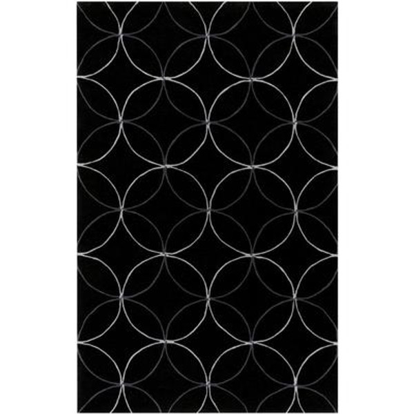 Killem Black Polyester 9 Feet x 13 Feet Area Rug