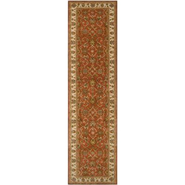 Paillet Terracotta Wool  - 3 Ft. x 12 Ft. Area Rug
