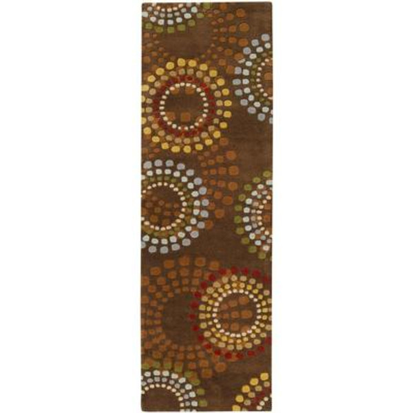 Rantigny Chocolate Wool 2 Feet 6 Inch x 8 Feet Runner