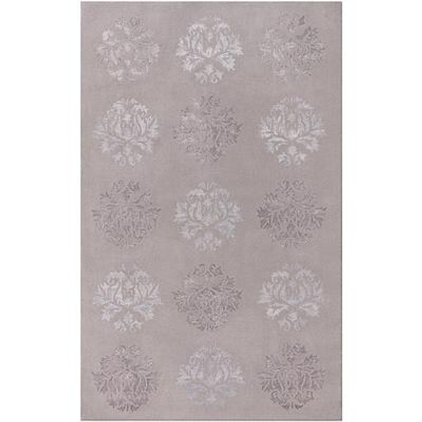 Penticton Light Gray Wool / Viscose  - 3 Ft. 6 In. x 5 Ft. 6 In. Area Rug