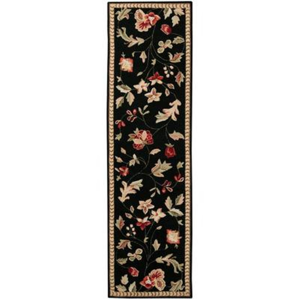 Quend Black Wool Accent Rug - 2 Ft. 3 In. x 8 Ft. Area Rug