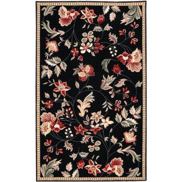 Quend Black Wool  - 9 Ft. x 12 Ft. Area Rug
