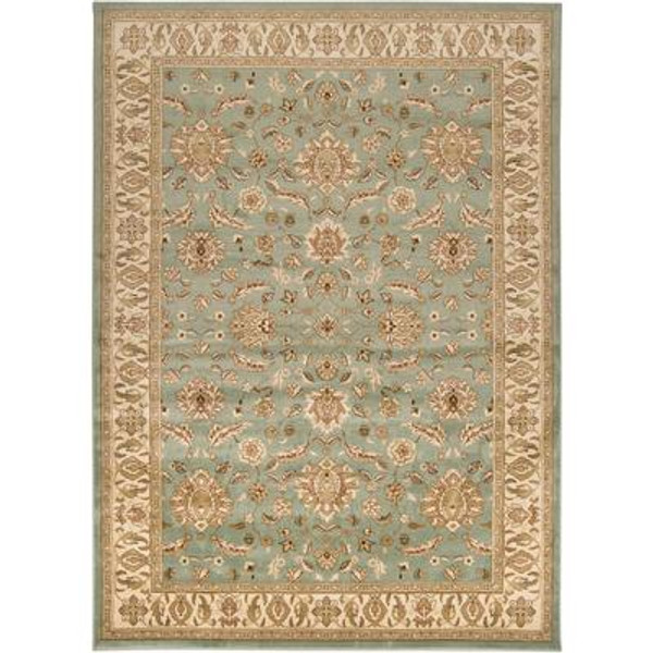 Zonza Seafoam Polypropylene  - 5 Ft. 3 In. x 7 Ft. 6 In. Area Rug