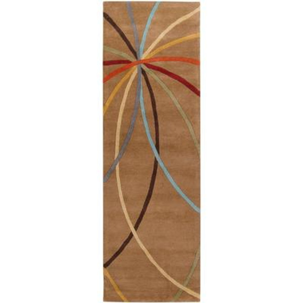 Sache Mocha Wool 2 Ft. 6 In. x 8 Feet Runner