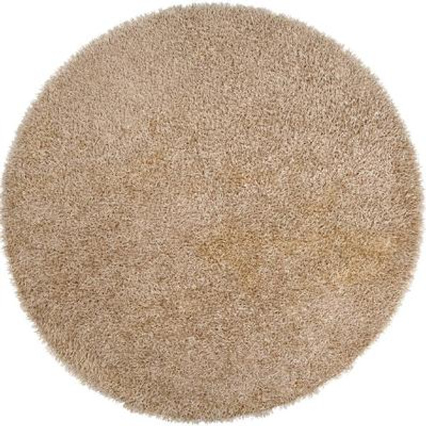 Powell Gold Polyester 8 Ft. Round Area Rug