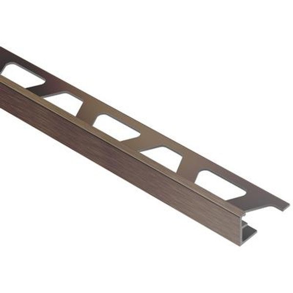 Jolly Edge Protection Trim; Straight; 10 Mm - 3/8 In. Brushed Bronze Anodized Aluminum