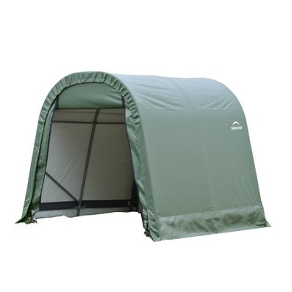 Green Cover Round Style Shelter - 9 Feet x 12 Feet x 10 Feet