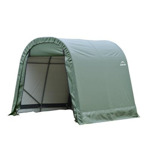 Green Cover Round Style Shelter - 10 Feet x 8 Feet x 8 Feet