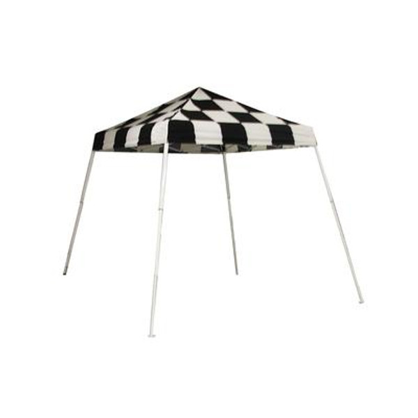 Sport Pop-Up Canopy; 8 x 8; Slant Leg; Checkered Flag Cover with Storage Bag