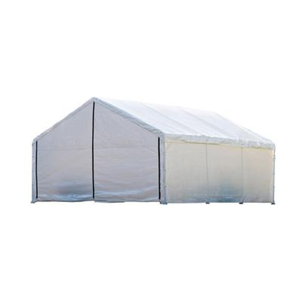 Super Max 18 x 20 White Canopy Enclosure Kit; Fits 2 Inch Frame