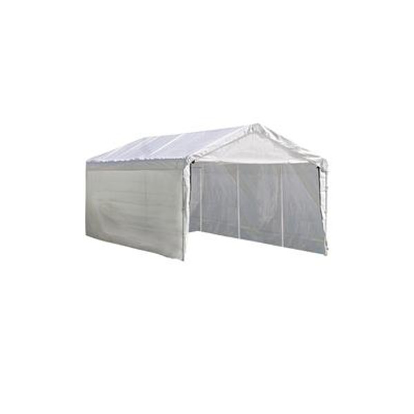 Super Max 12 x 26 White Canopy Enclosure Kit; Fits 2 Inch Frame