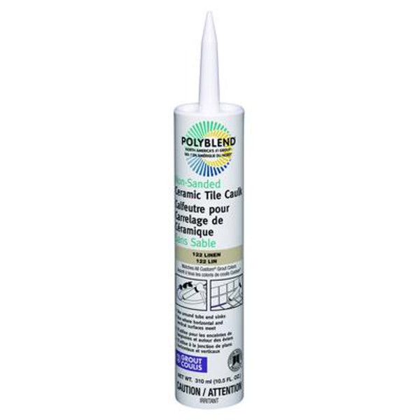 Non-Sanded Ceramic Tile Caulk #122 Linen  310 ml (10.5 fl. oz.)