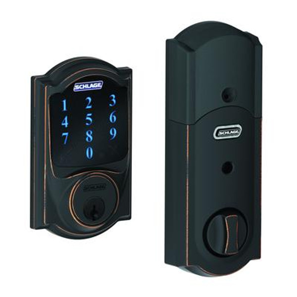 Aged Bronze Touchscreen Deadbolt Camelot