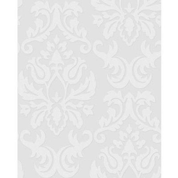 Large Damask Paintable Wallpaper Sample