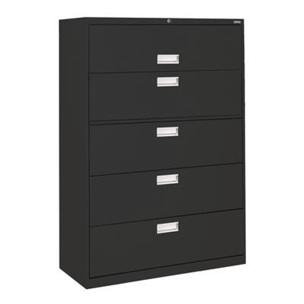 600 Series 5 Drawer Lateral File Black Color