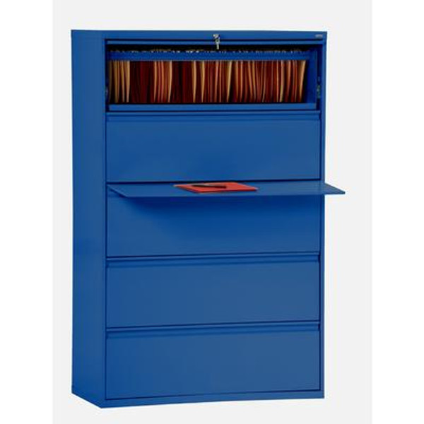 800 Series 5 Drawer Lateral File Blue Color