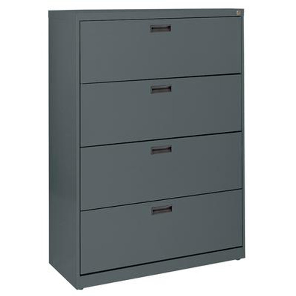 400 Series 4 Drawer Lateral File Charcoal Color