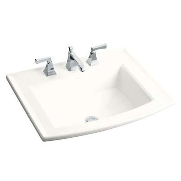 Archer Self-Rimming Lavatory With Single-Hole Faucet Drilling in White