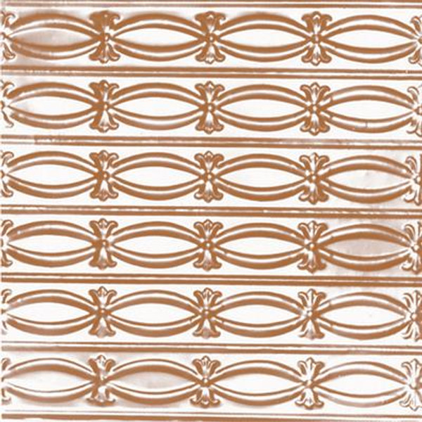 2 Feet x 4 Feet Copper Plated Steel   Nail-Up Ceiling Tile Beaded Plate