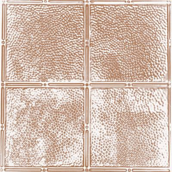 2 Feet x 4 Feet Copper Plated Steel Finish   Nail-Up Ceiling Tile Design Repeat Every 12 Inches