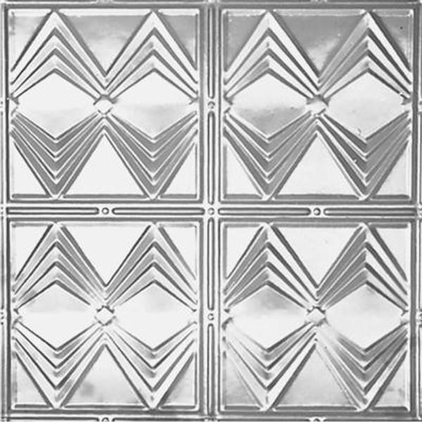 2 Feet x 4 Feet Lacquer Steel Finish   Nail-Up Ceiling Tile Design Repeat Every 12 Inches