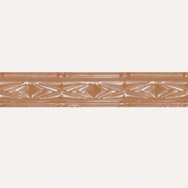 Copper Plated Steel Cornice 3  Inches  x 4 Feet Long