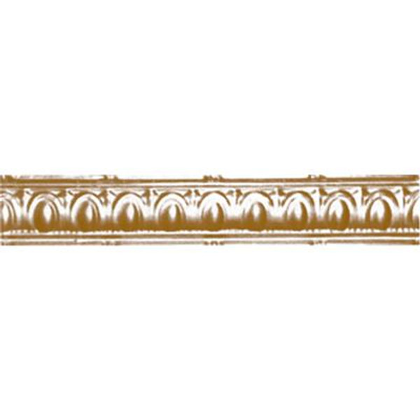 Brass Plated Steel Cornice 3.5 Inches Projection x 3.5 Inches Deep x 4 Feet Long