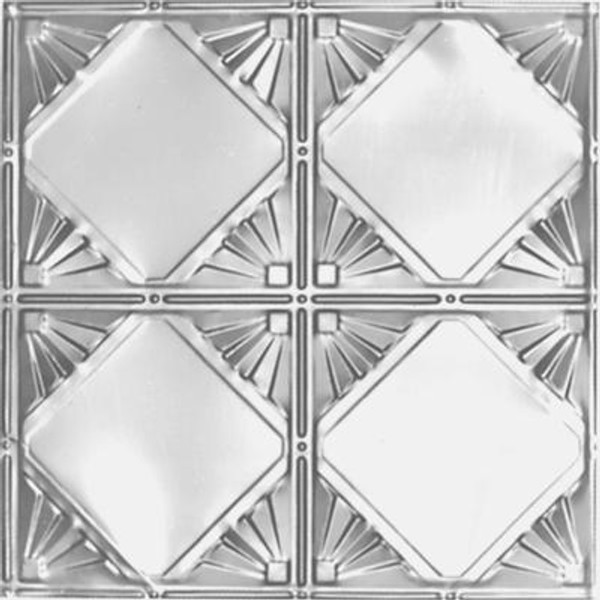 2 Feet x 4 Feet Lacquer Steel Finish Nail-Up Ceiling Tile Design Repeat Every 12 Inches