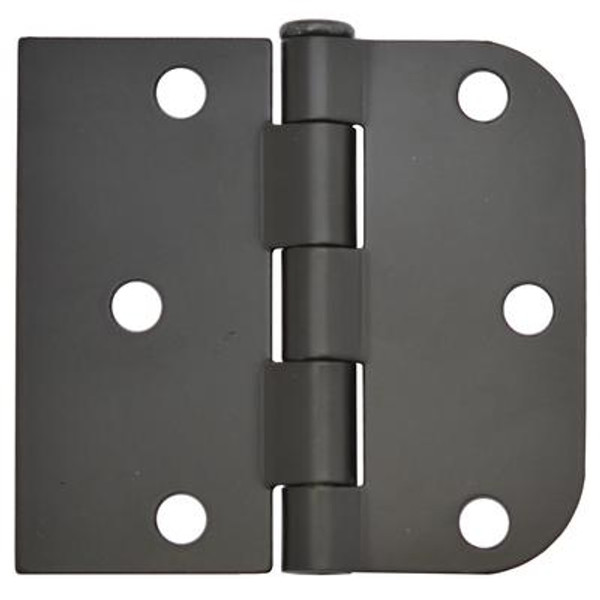 3 Inch X3-3/16 Inch  Iron Black Rev Door Hinge 2pk