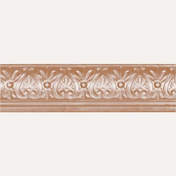 Copper Plated Steel Cornice 6.25  Inches  Projection x 6 5/8  Inches  Deep x 4 Feet Long