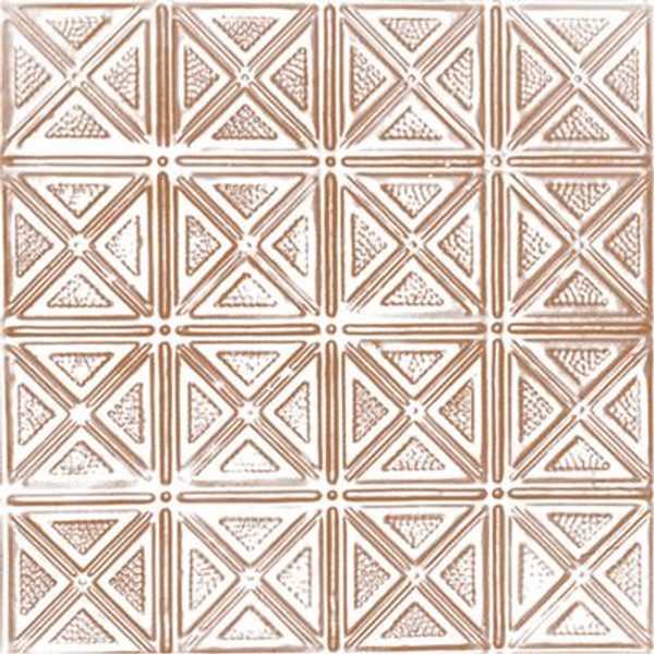 2 Feet x 2 Feet Copper Plated Steel Lay-In Ceiling Tile Design Repeat Every 6 Inches