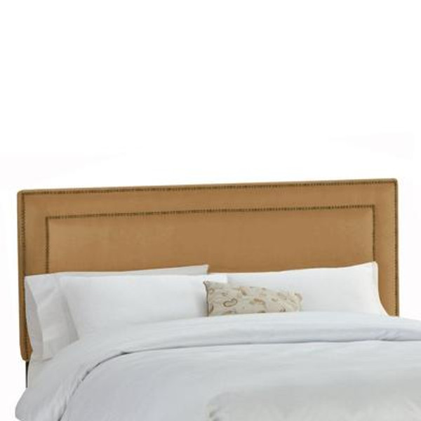 Upholstered Full Headboard in Premier Microsuede Tan