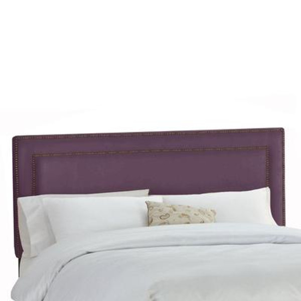 Upholstered Twin Headboard in Premier Microsuede Purple