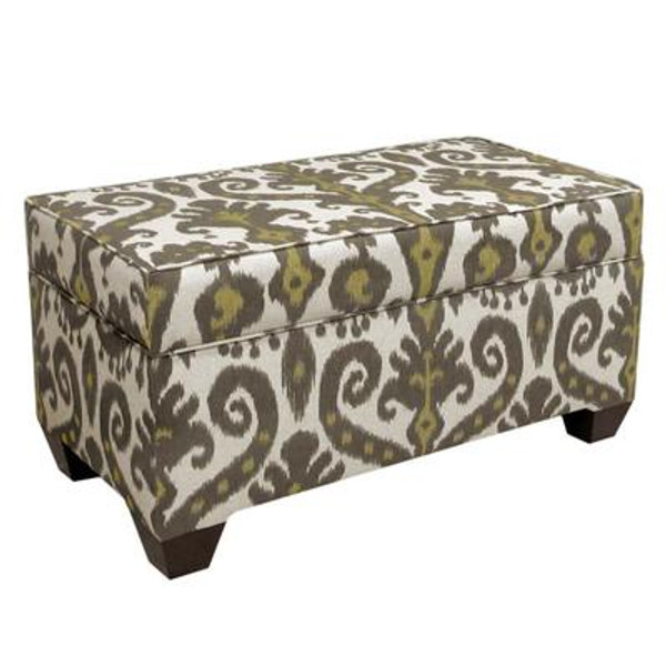 Upholstered Storage Bench in Marrakesh Graphite