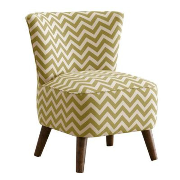 Mid Century Modern Chair in Zig Zag Chartreuse