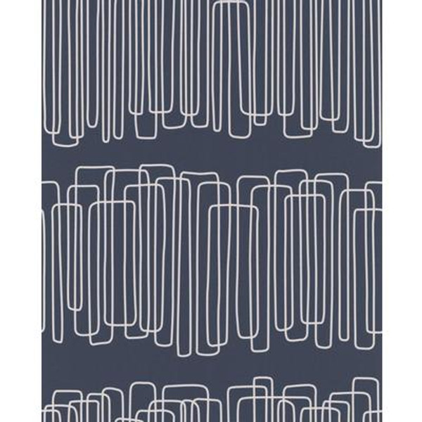 Loopy Lines in Blue Wallpaper