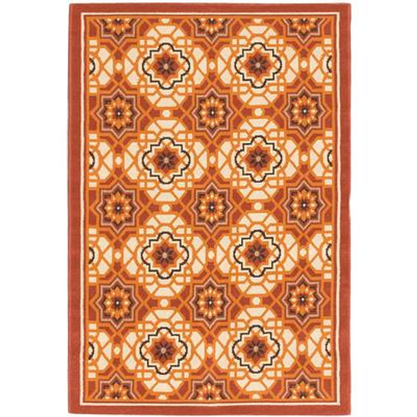 Tropicana Cream Dark Copper&nbsp; Rug - 3 Ft. 3 In. x 4 Ft. 11 In.