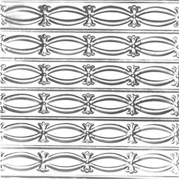 2 Feet x 4 Feet Chrome Plated Steel Nail-Up Ceiling Tile Beaded Plate