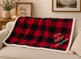 RED PLAID HALLMARK WATCHING BLANKET