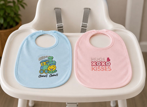 EMBROIDERED INFANT BIBS