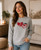 DOUBLE HEART LONG SLEEVE EMBROIDERED T-SHIRT