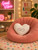 PLUSH HEART PILLOW WITH EMBROIDERED INFINITI HEART DESIGN