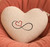 INFINITI HEART EMBROIDERED PLUSH PILLOW