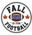 FALL FOOTBALL BLUE EMBROIDERED CREWNECK SWEATSHIRT--PREORDER