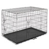 48" Pet Kennel Cat Dog Folding Steel Crate Animal Playpen Wire Metal