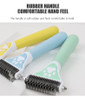 Dog Brush Pet Hair Remover Double Sided Open Knot Comb Dog Dematting Tool Deshedding Dog Brush - Double-Sided Pet Hair Remover For Cats & Dogs - Undercoat Grooming Rake For Shedding