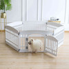 Pet Playpen Foldable Gate for Dogs Heavy Plastic Puppy Exercise Pen with Door Portable Indoor Outdoor Small Pets Fence Puppies Folding Cage 6 Panels Medium Animals House white(67x67 inches)